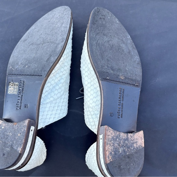 Freda Salvador Leather Cutout Accent D'Orsay Flats, Size 10 - Picture 12 of 15